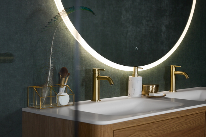 Wastafelkraan goud, PVD brushed gold