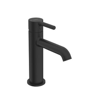 Mitigeur de lavabo noir mat au design cylindrique moderne