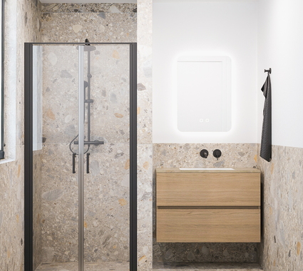 douche in nis met dubbele deur