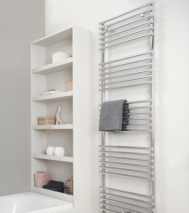 Basic handdoek radiator in chroom