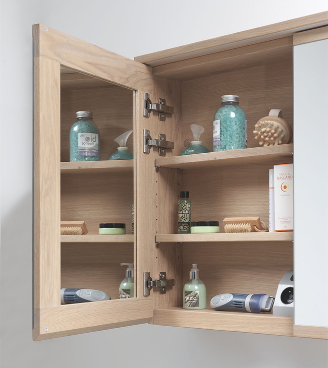 Armoire miroir en bois