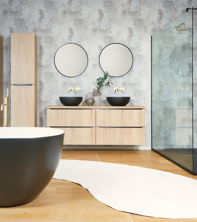 Meuble en bois avec rainures