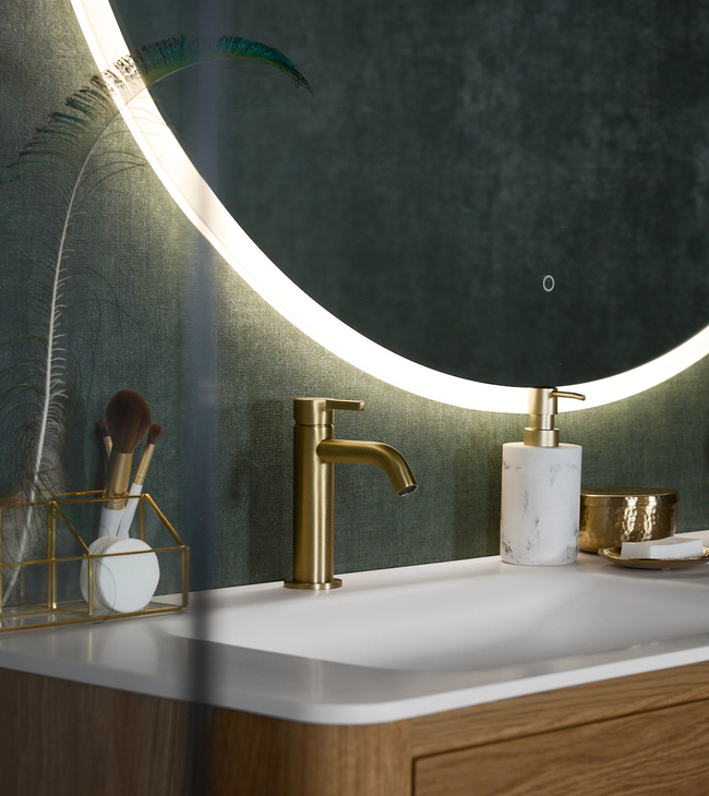 Wastafelkraan goud, PVD brushed gold