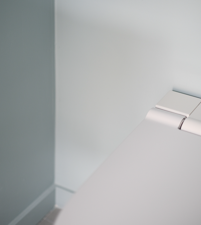 Detail van een Geberit Sela douchetoilet