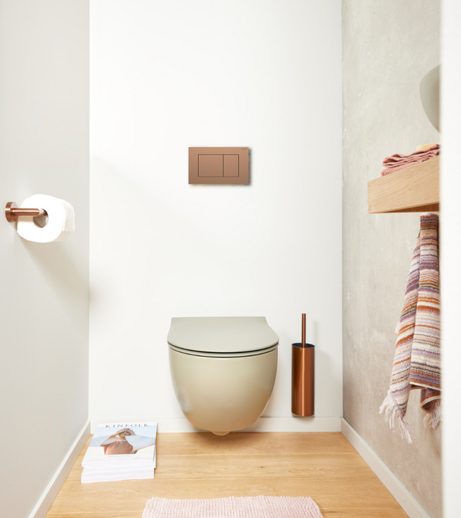 Toiletinspiratie: groen toilet, houten vloer & natuurlijke vibe