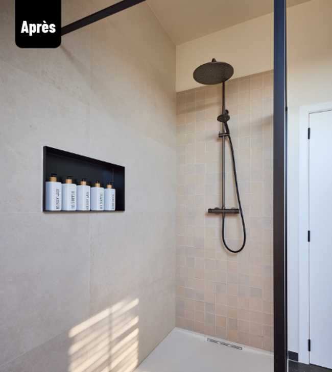 Après la rénovation du zone de douche