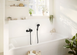 hansgrohe badkraan Rebris en handdouche Pulsify